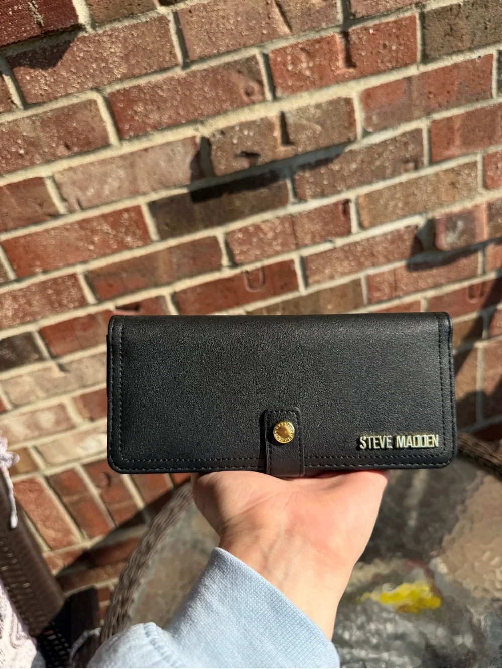Steve Madden Black Women’s Wallet with Snap Closure